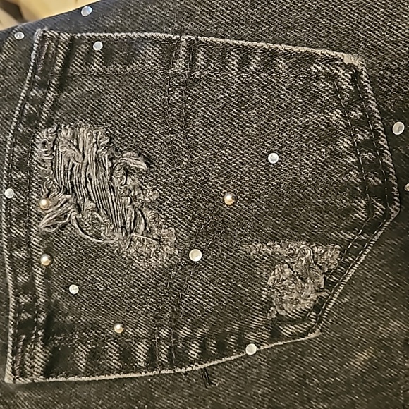 NWT Vintage Furst of A Kind Uniquely Handmade Denim Shorts Size 28 - Picture 11 of 11